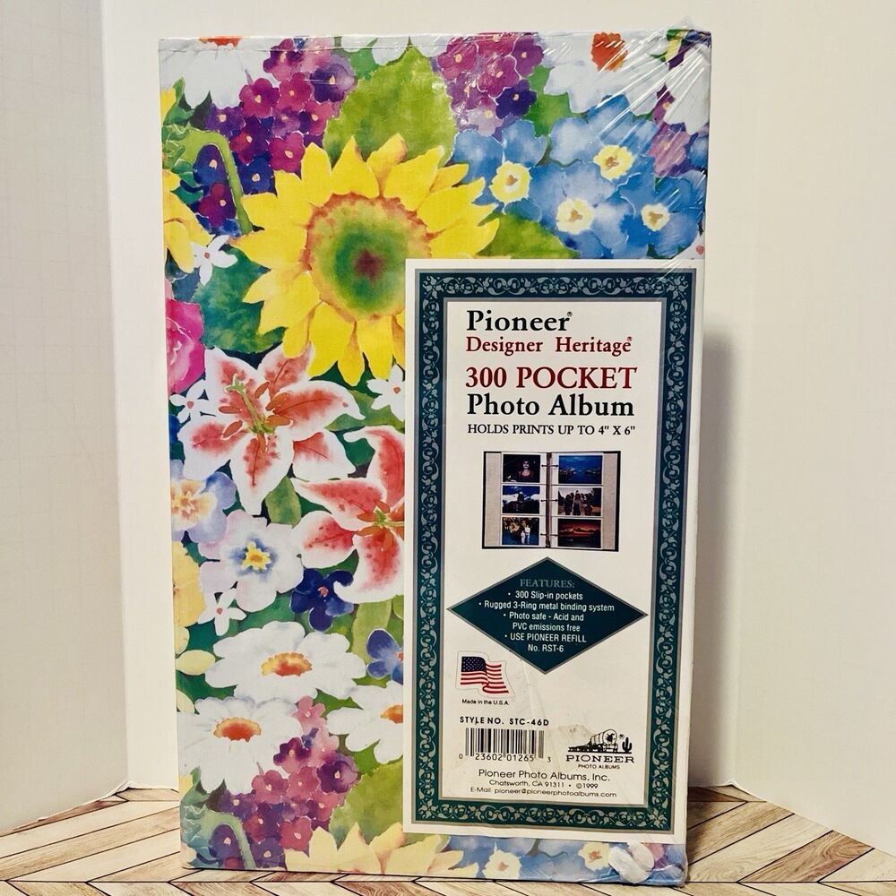Pioneer Designer Heritage 300 Pocket Photo Album 4 X 6 Floral STC-46D